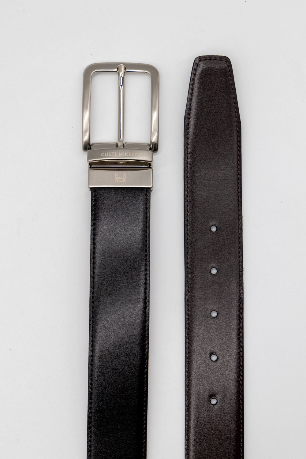 Cinturón piel reversible | Negro & Marrón
