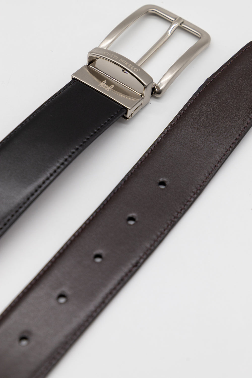 Cinturón piel reversible | Negro & Marrón