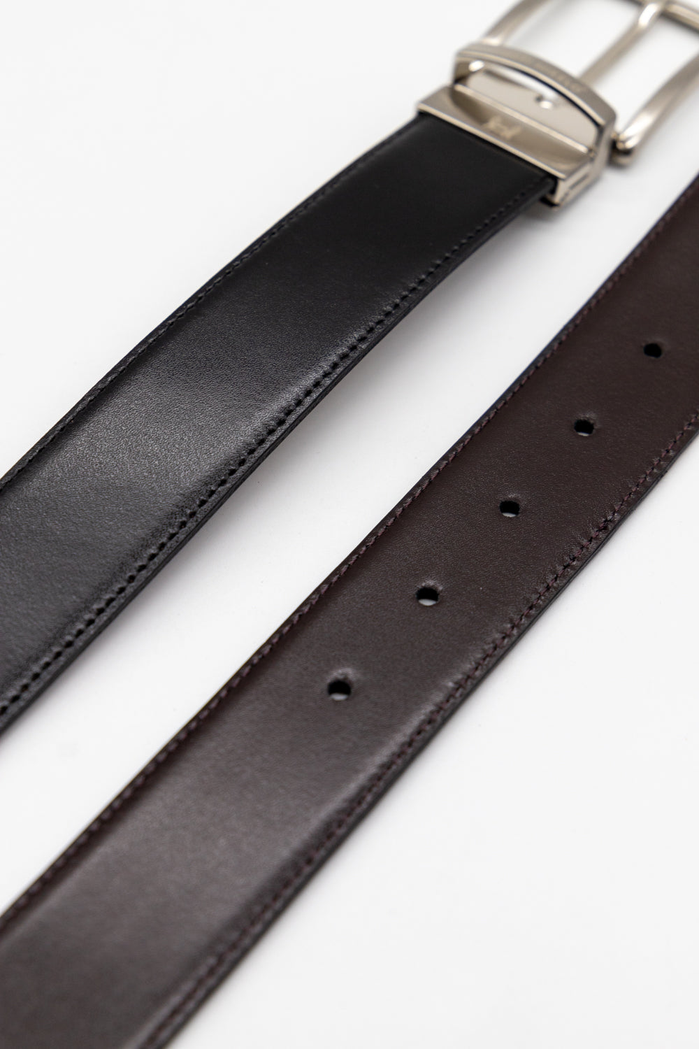 Cinturón piel reversible | Negro & Marrón