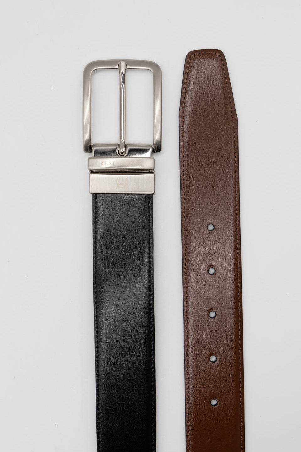 Cinturón piel reversible | Negro & Cuero
