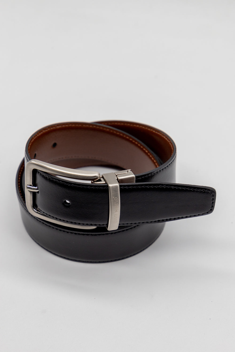 Cinturón piel reversible | Negro & Cuero