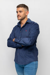 Camisa micropana marino