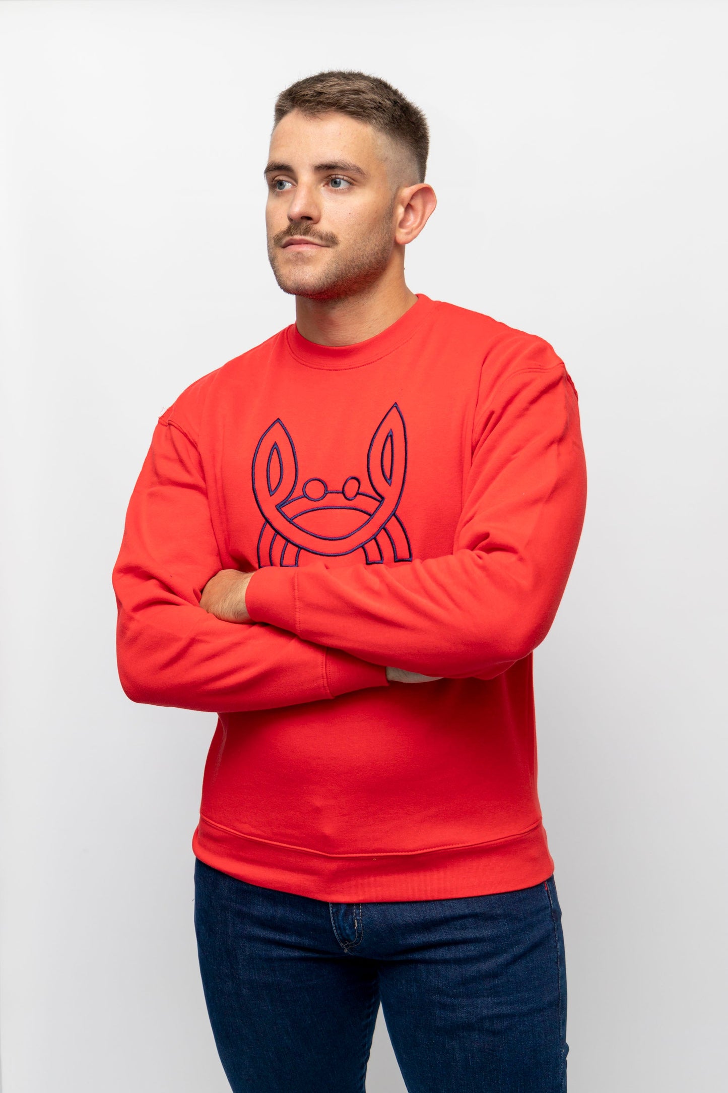 Sudadera Capucha Roja Cangrejito Bordado