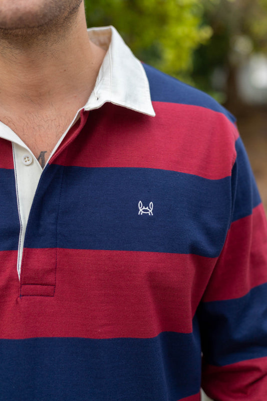 Polo Rugby Rayas Burdeos | Pontevedra