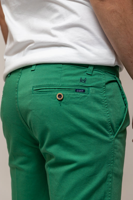 Bermuda Elástica Verde | Priego