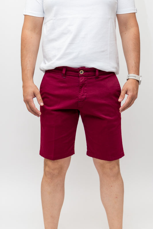 Bermuda Elástica Granate | Priego