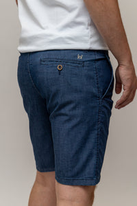 Bermuda Elástica Denim Piedra | Tencel