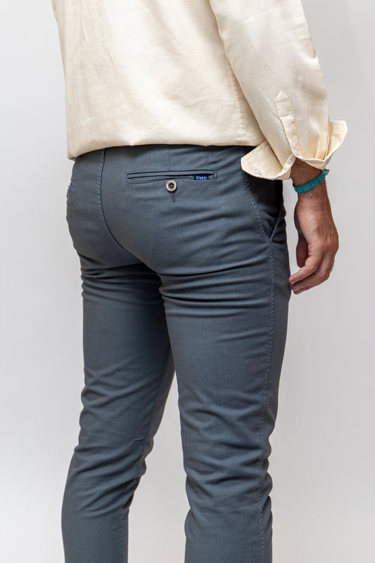 Pantalón Chino Fantasía Gris | Manzanares