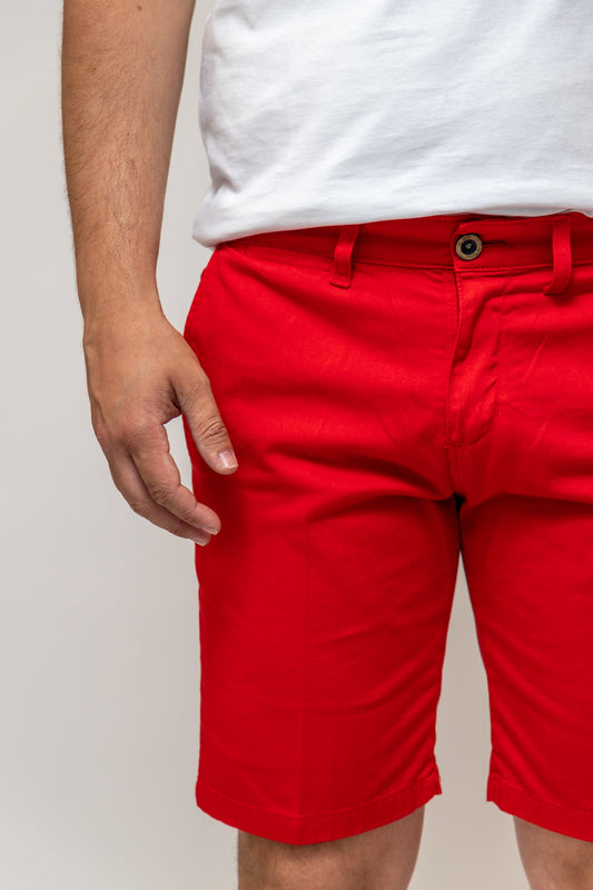 Bermuda Elástica Roja | Priego