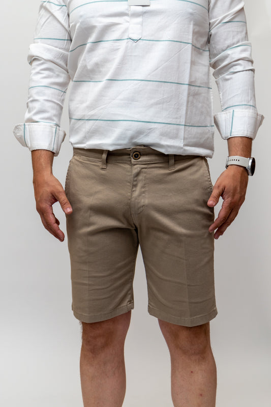 Bermuda Elástica Beige | Priego