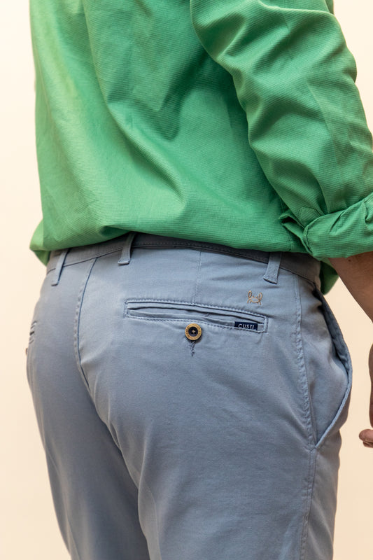 Bermuda Elástica Azul Grisáceo | Priego