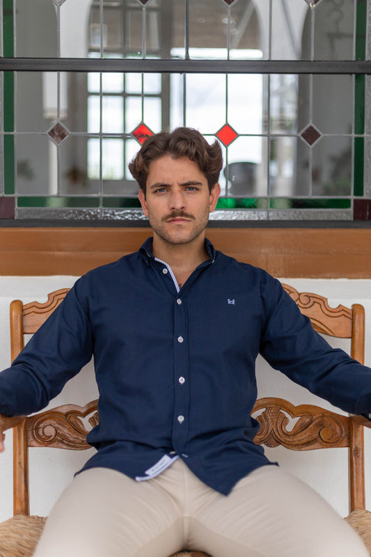 Camisa Lisa Oxford Marino | Ronda