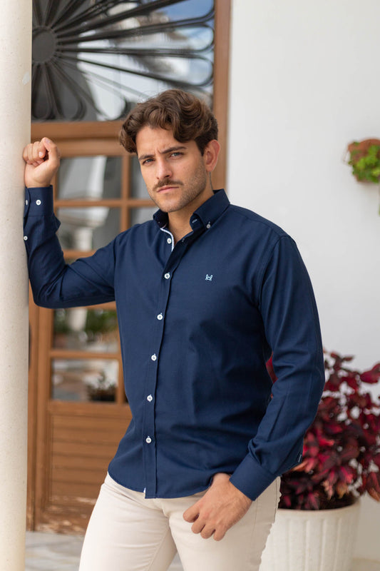 Camisa Lisa Oxford Marino | Ronda