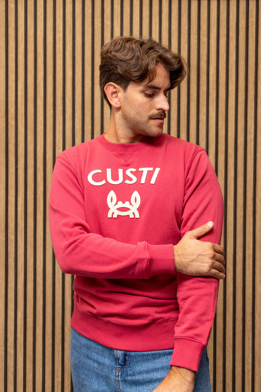 Sudadera Custi Cangrejito Burdeos