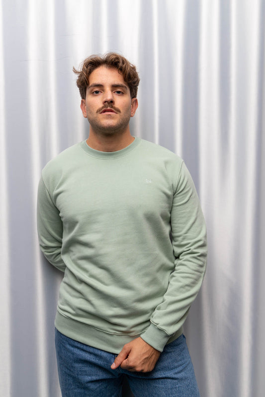 Sudadera Tacto Melocotón | Verde Manzana