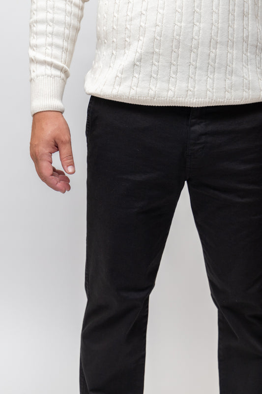 Pantalón Chino Elástico Negro | Jesulín