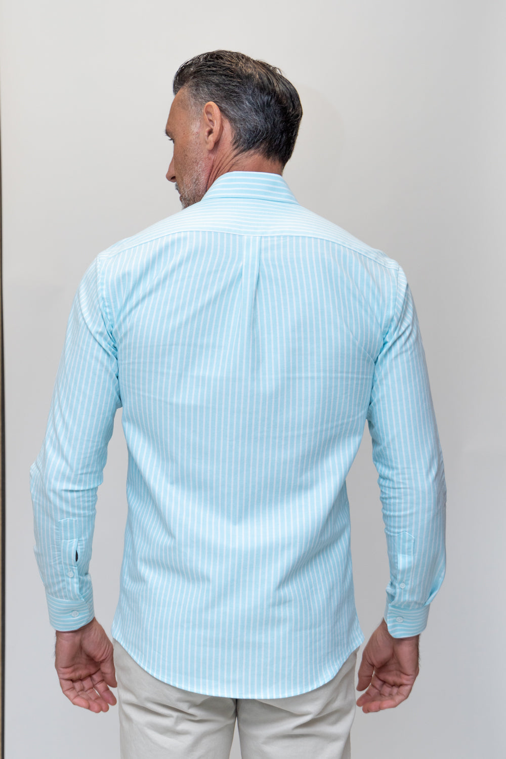 Camisa Rayas Oxford Turquesa | Sevilla
