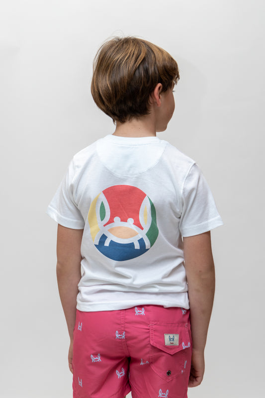 Camiseta Infantil Circulo Multicolor Blanca | Formentera