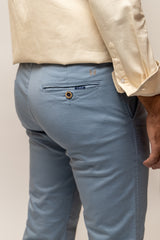 Pantalón Chino Elástico Azul Grisáceo | Jesulín