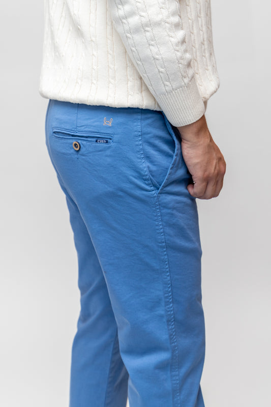 Pantalón Chino Elástico Azul Azafata | Jesulín