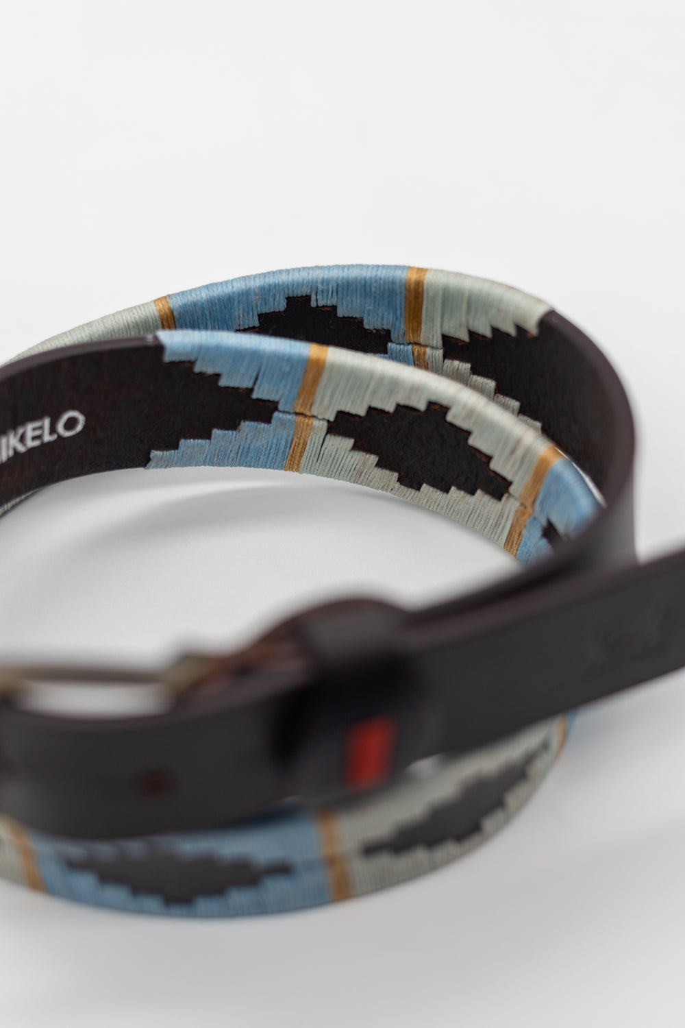 Cinturón piel argentino Celeste