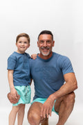 Camiseta Infantil Lavada Azul | Bari
