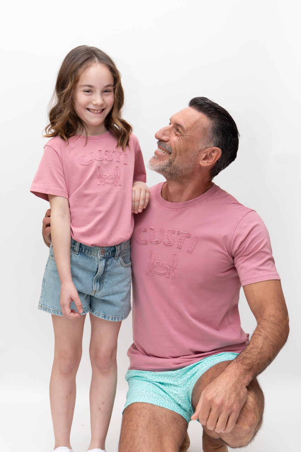 Camiseta Infantil Lavada Rosa | Bari
