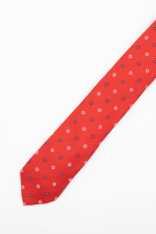 Corbata Flores Roja