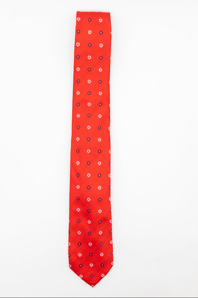 Corbata Flores Roja