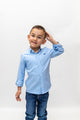 Camisa Infantil Oxford Lisa Celeste | Ronda