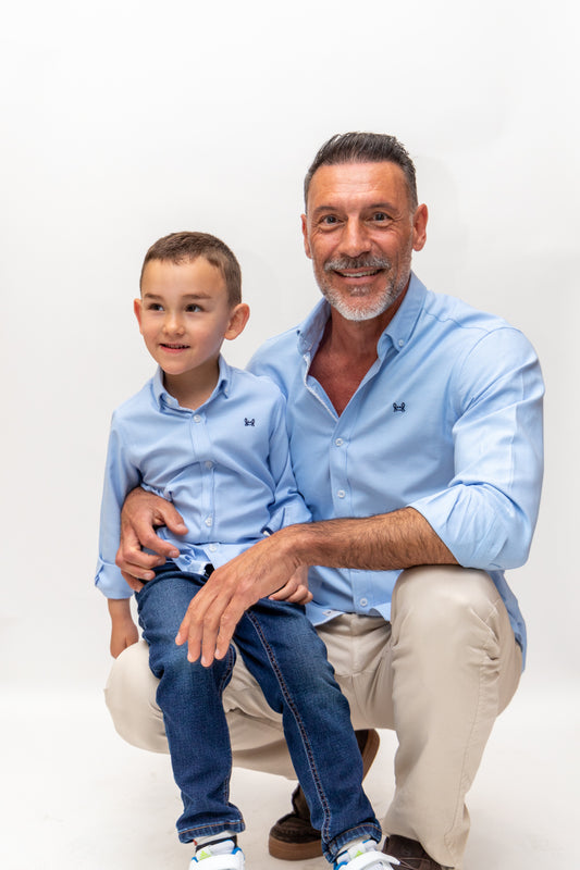 Camisa Infantil Oxford Lisa Celeste | Ronda