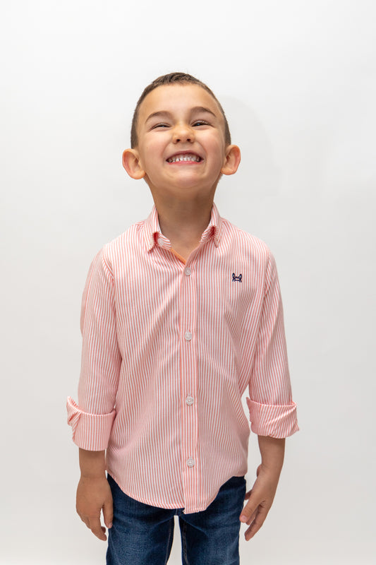 Camisa Infantil Oxford Raya Naranja | Córdoba