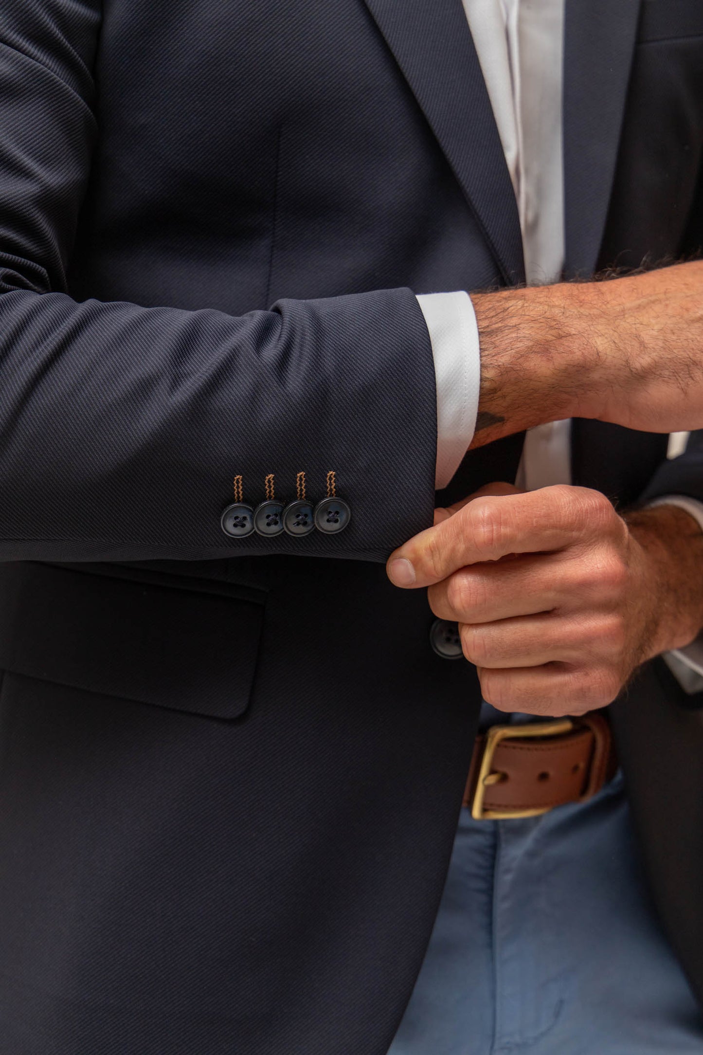 Americana Estructura Azul Marino