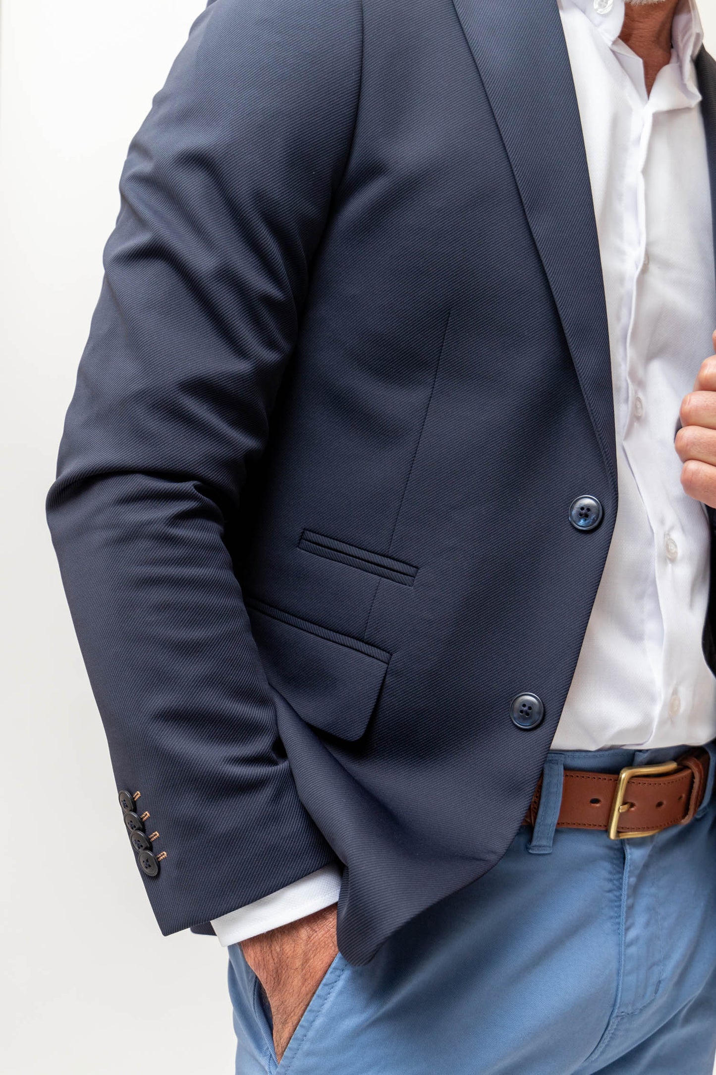 Americana Estructura Azul Marino