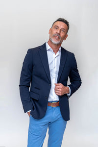 Americana Estructura Azul Marino