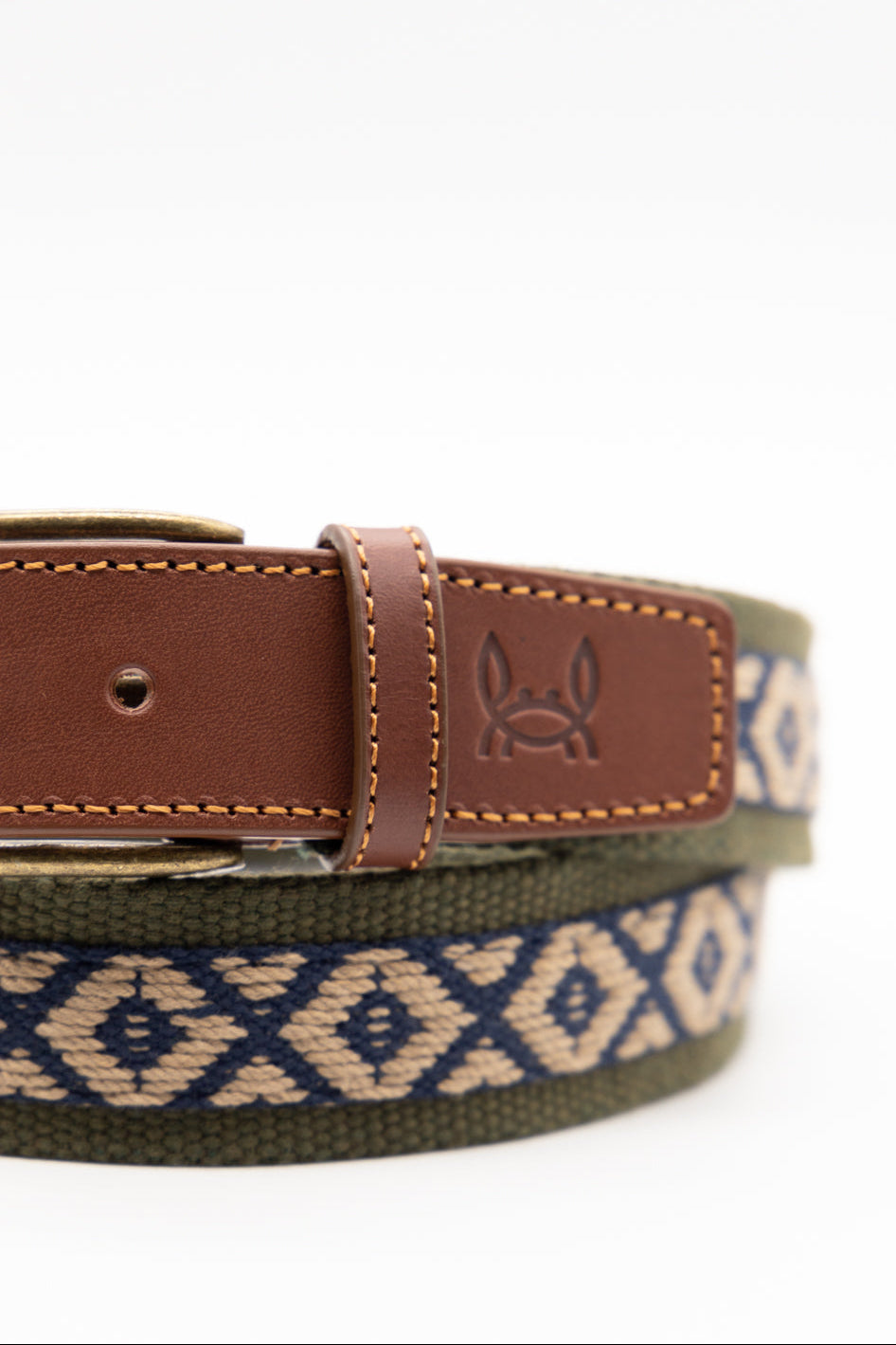 Cinturón lona étnico | Verde