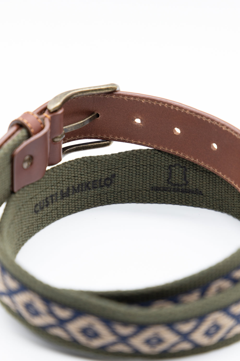 Cinturón lona étnico | Verde