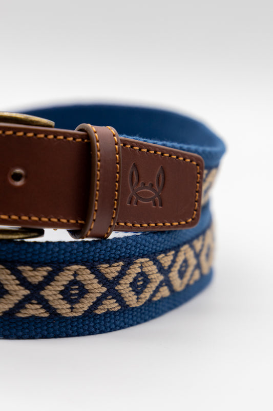 Cinturón lona étnico | Azul