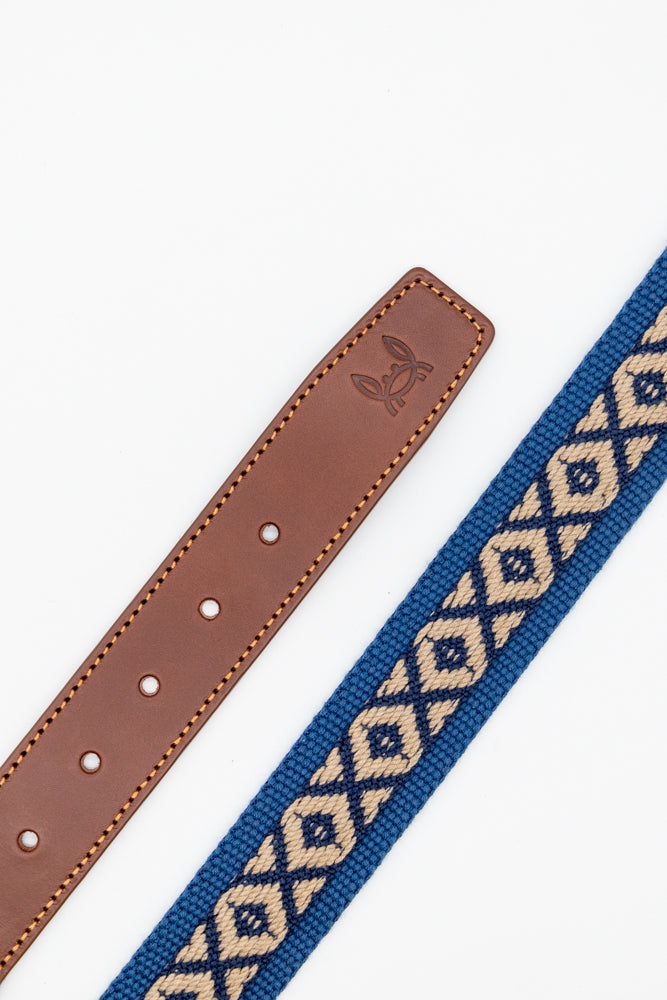 Cinturón lona étnico | Azul