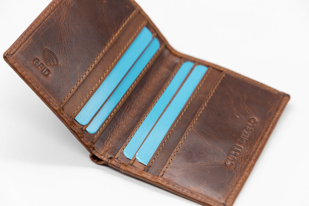 Cartera Cuero Marrón Claro