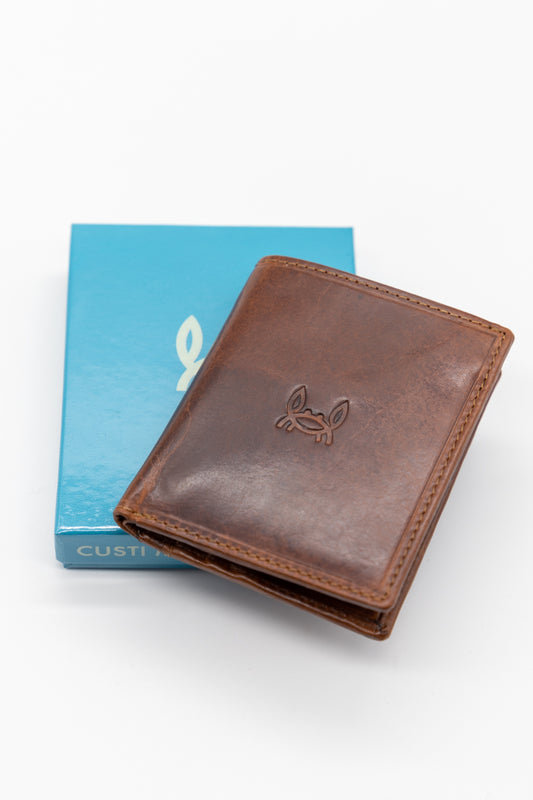 Cartera Cuero Marrón Claro