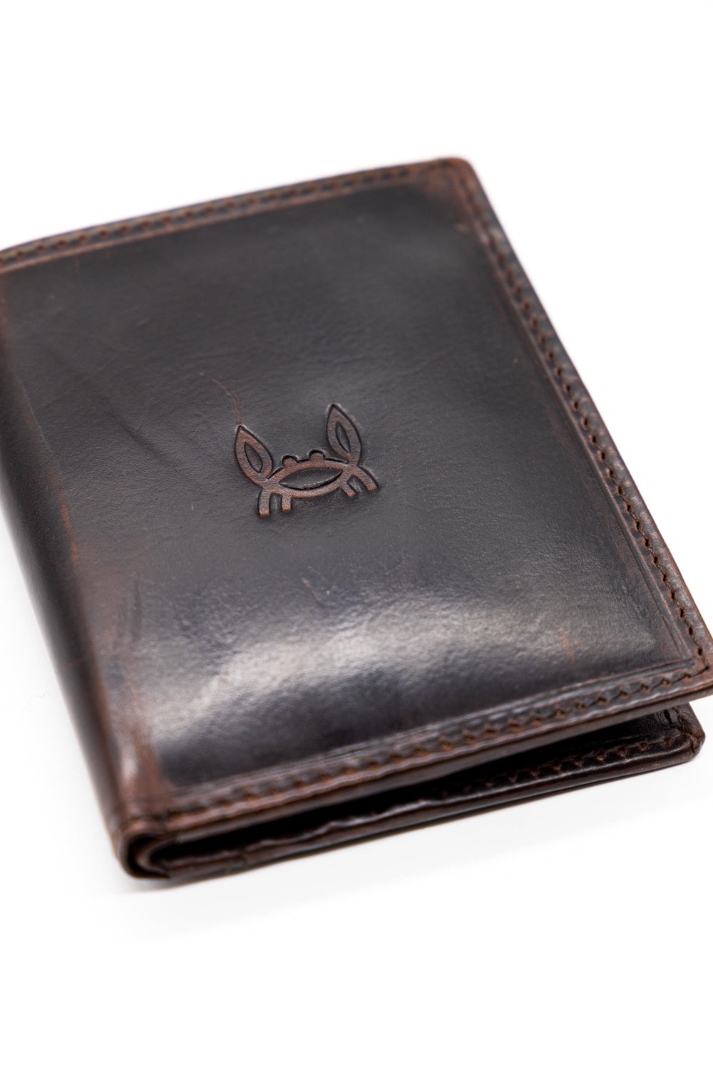 Cartera Cuero Marrón Oscuro