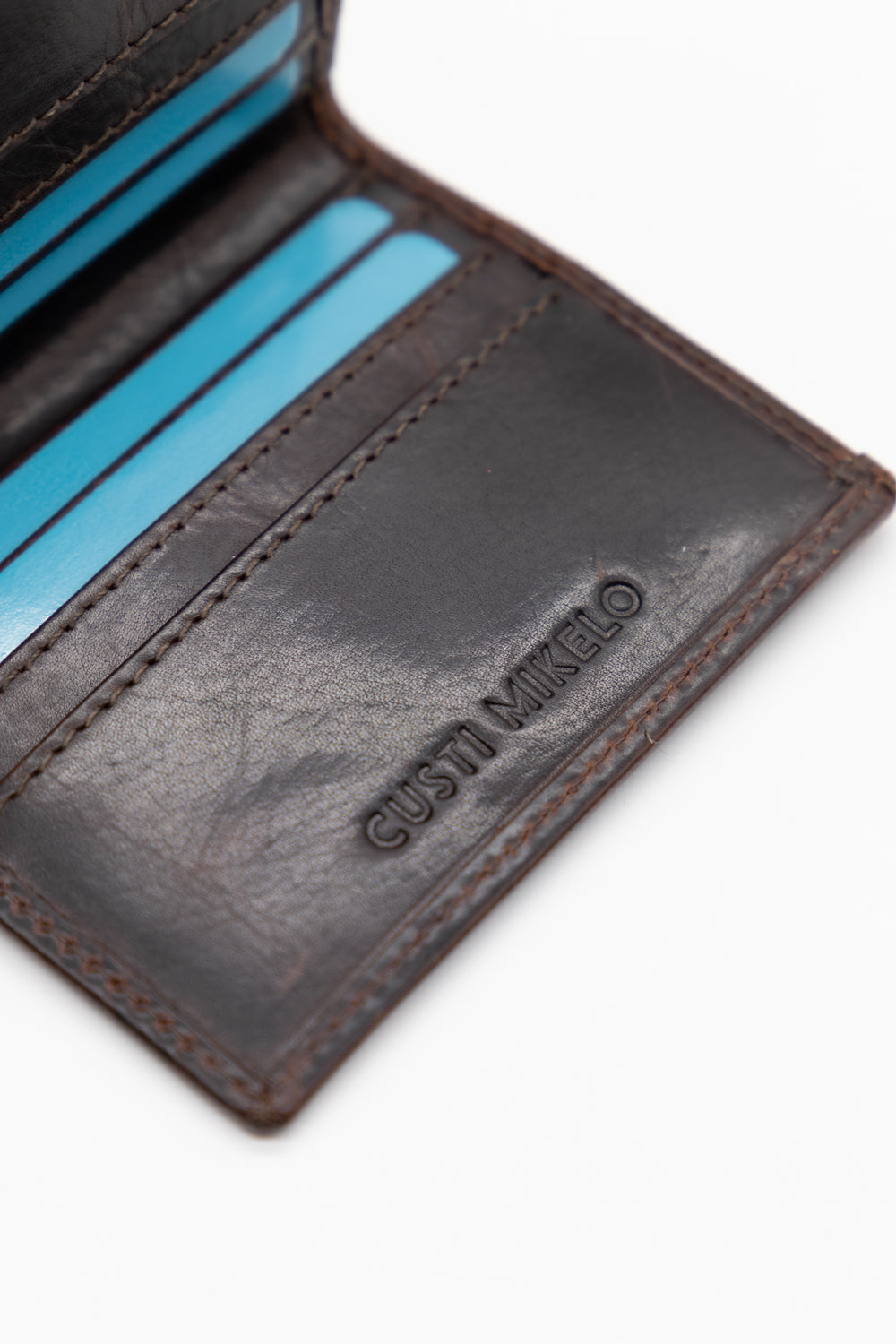 Cartera Cuero Marrón Oscuro