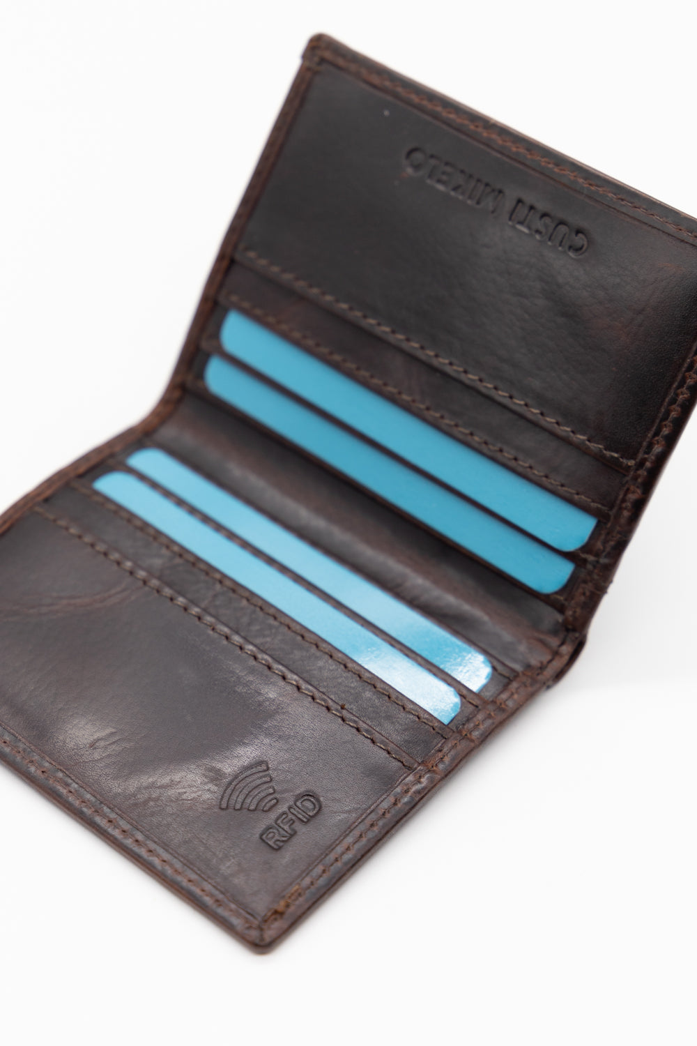 Cartera Cuero Marrón Oscuro