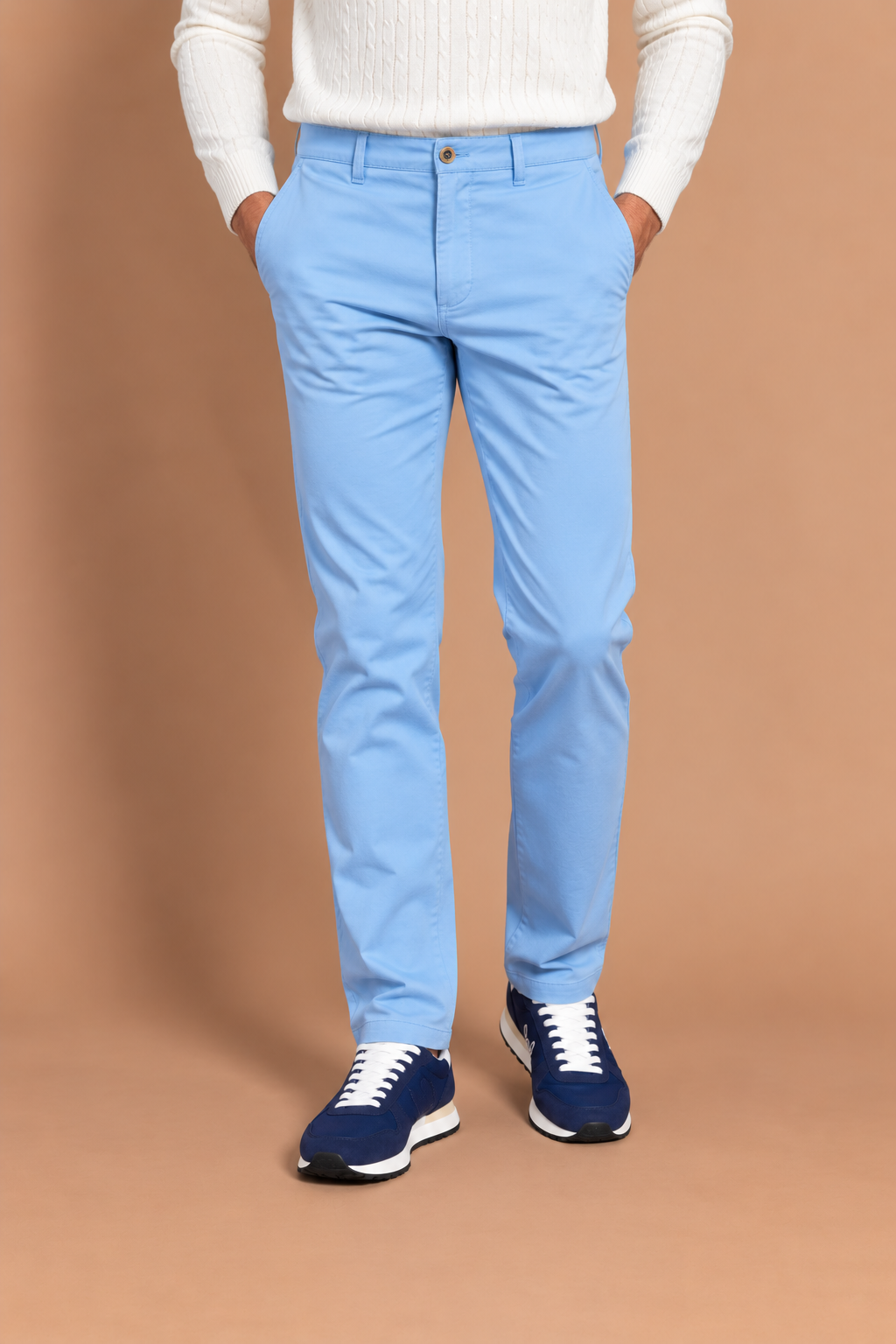 Pantalon chino stretch bleu ciel | Jesulín