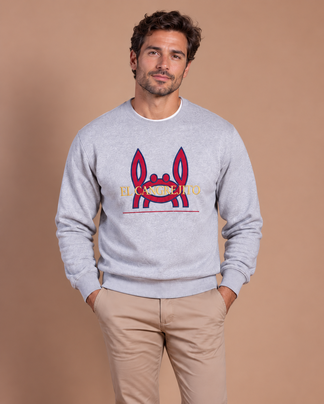 Sudadera Bordada Gris