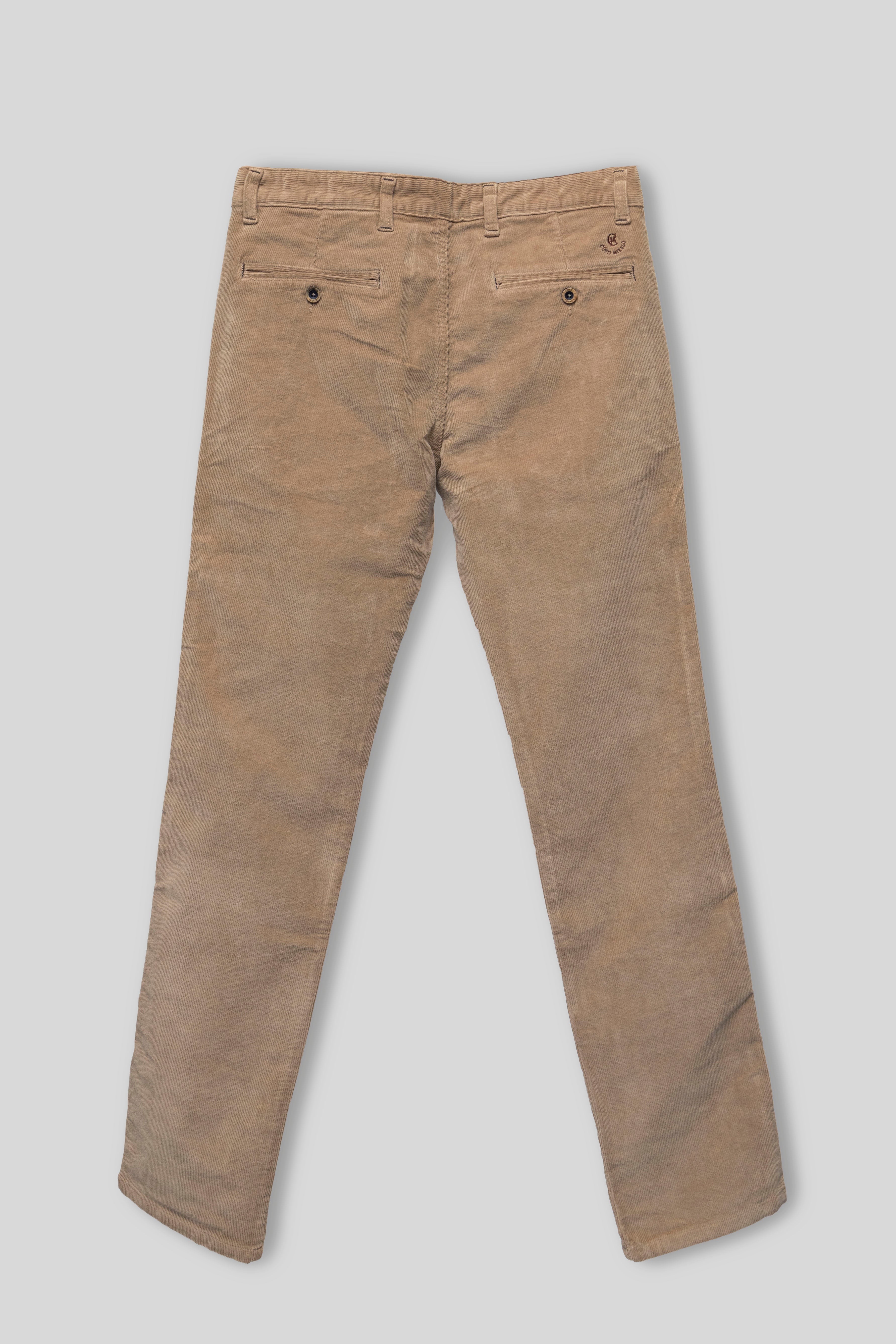 Pantalon pana beige shops