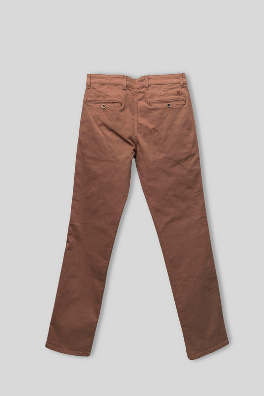 Pantalón Chino Elástico Marrón Avellana | Jesulín