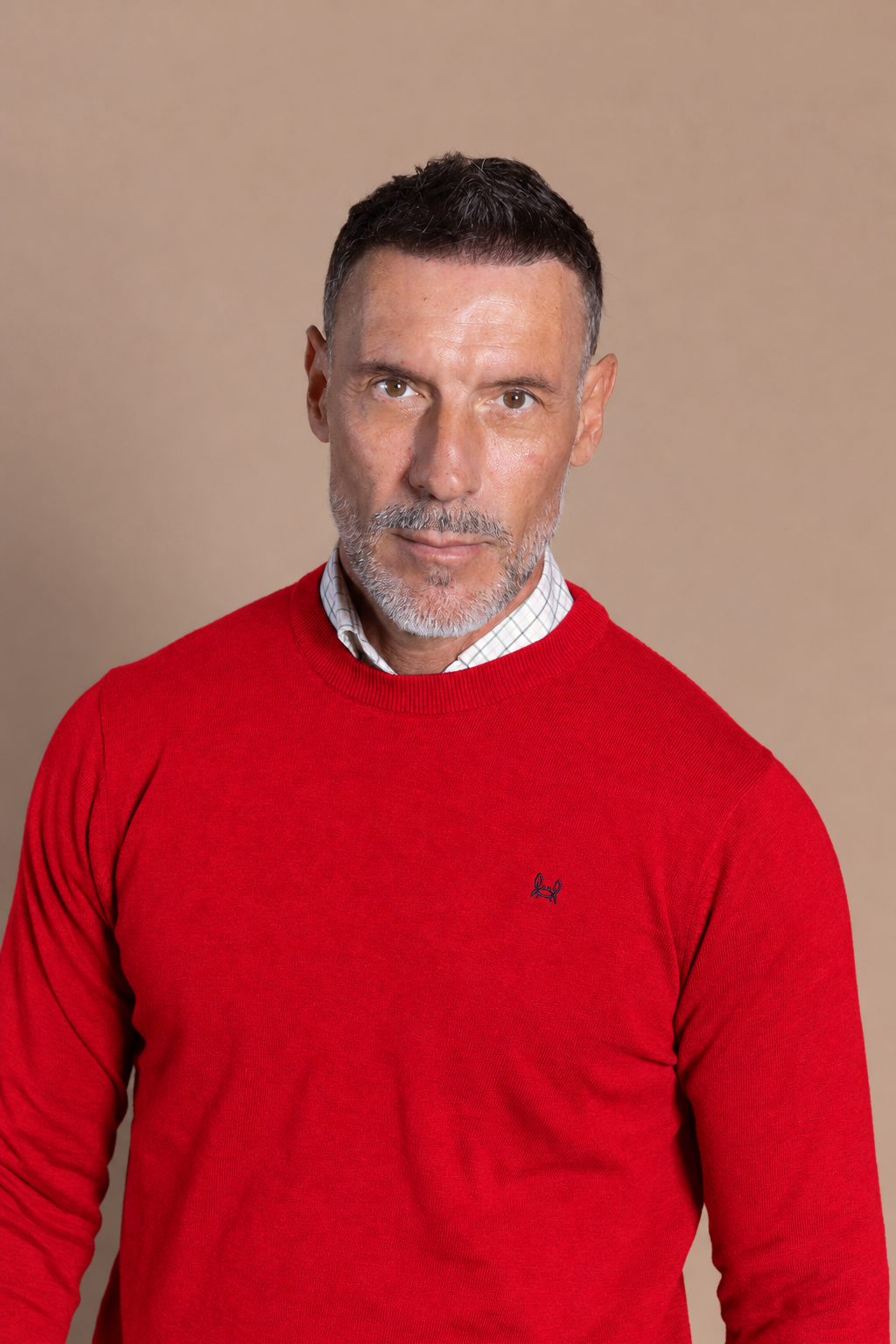 Jersey Básico Cuello Redondo Rojo
