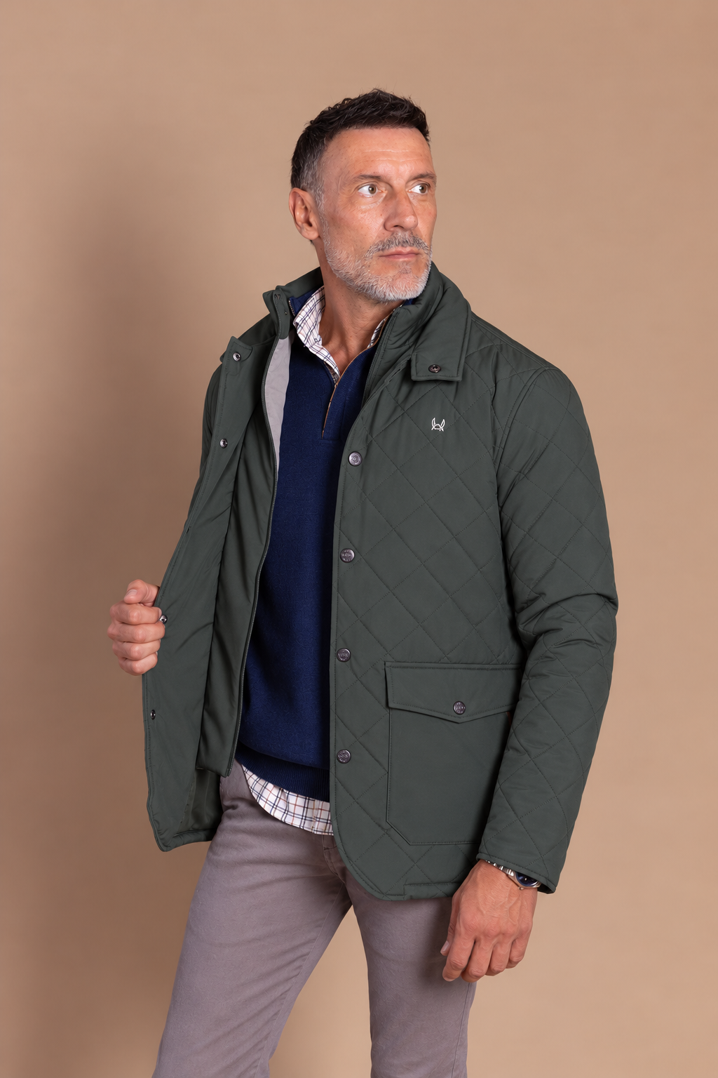 Chaqueta Husky Rombos Verde